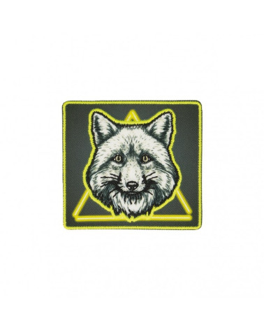Neon fox iron-on patch 6cm x 5cm