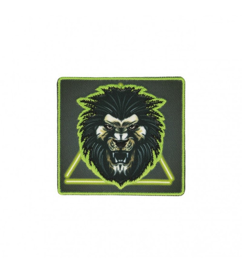 Neon lion iron-on patch 6cm x 5cm