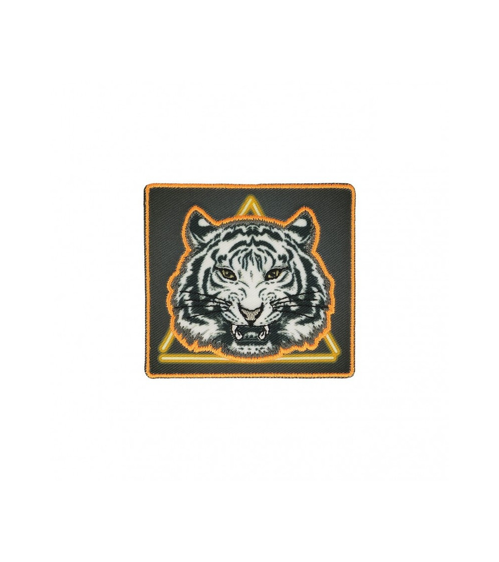 Neon tiger iron-on patch 6cm x 5cm