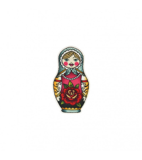 Russische Puppe zum Aufbügeln, 3 x 5,5 cm