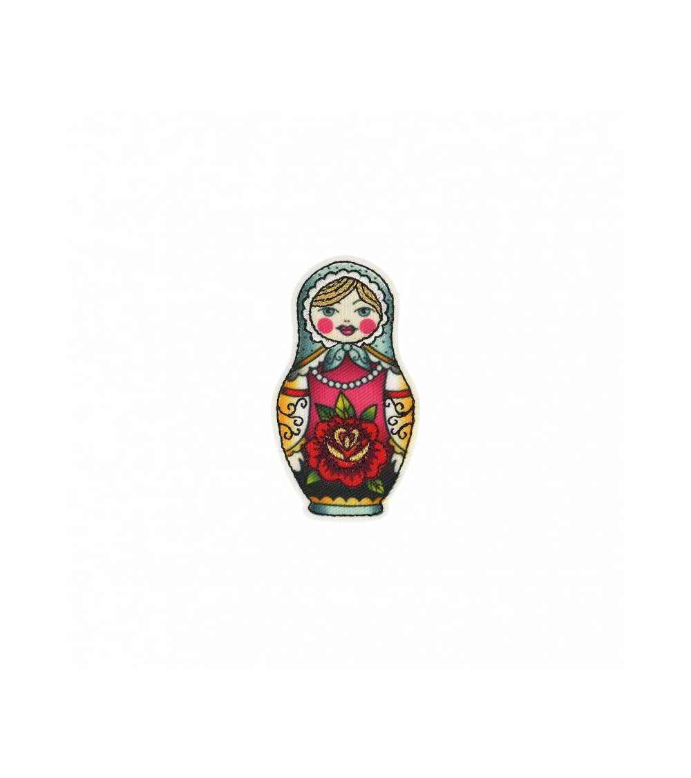 Russische Puppe zum Aufbügeln, 3 x 5,5 cm