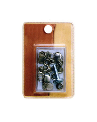 6 botones a presión negros de 11 mm para tejidos ligeros