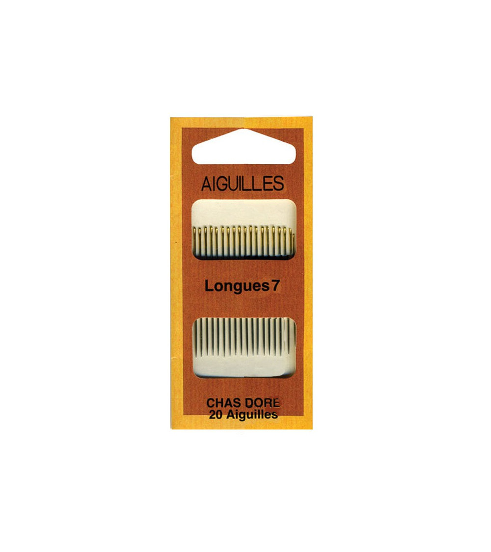 Long gold eye needles 7