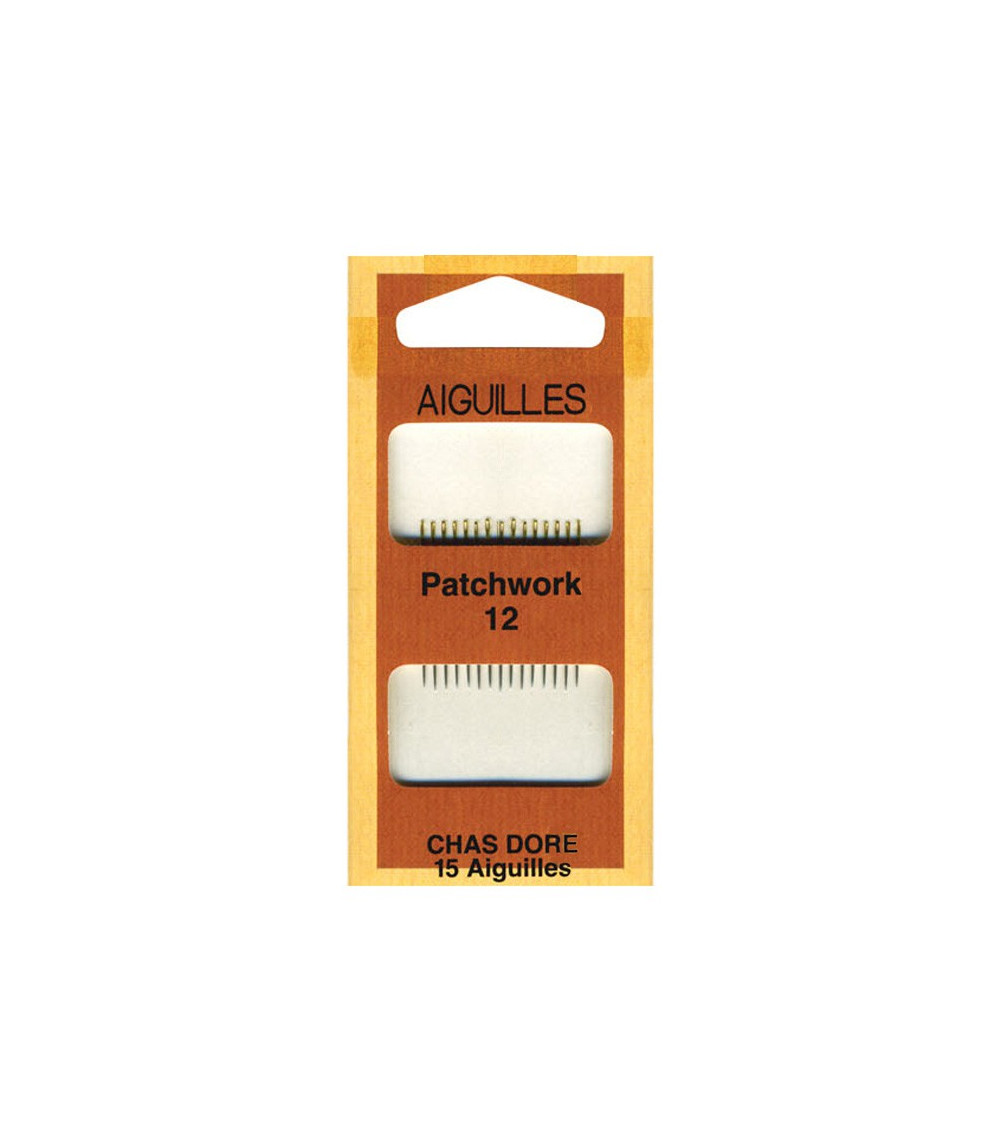 15 gold eye patchwork needles size 12