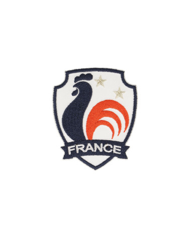 French rooster coat of arms iron-on patch 5x6cm