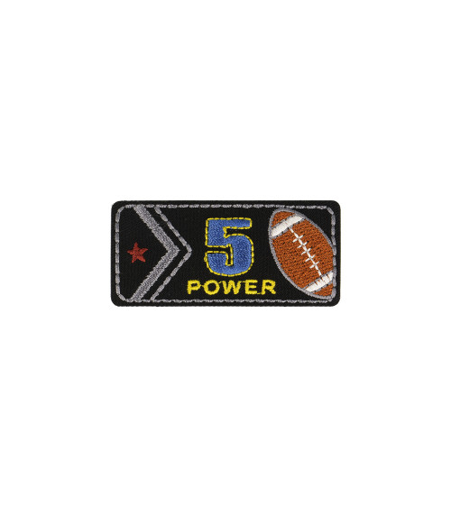Iron-on patch 5 power 3x6cm