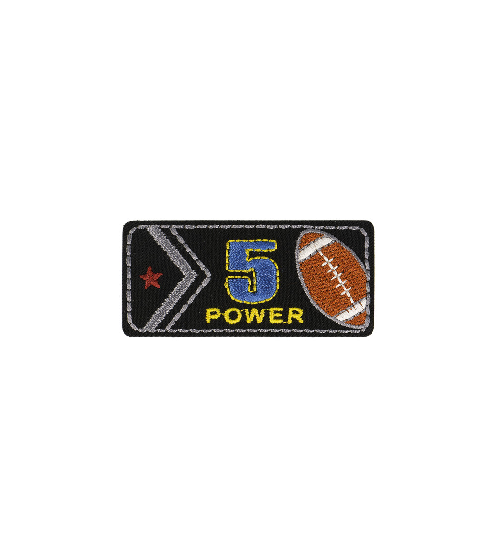 Iron-on patch 5 power 3x6cm