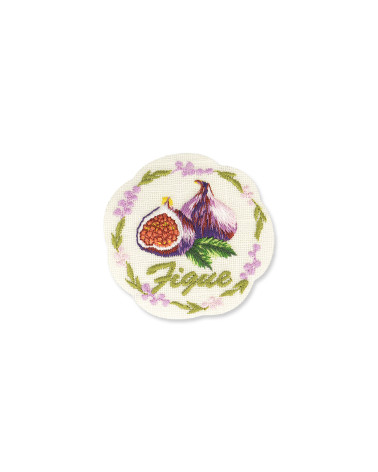 Iron-on fig badge 5x5cm
