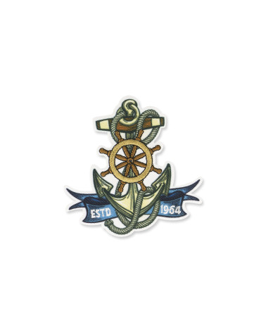 Estd 1964 iron-on patch 6x6cm