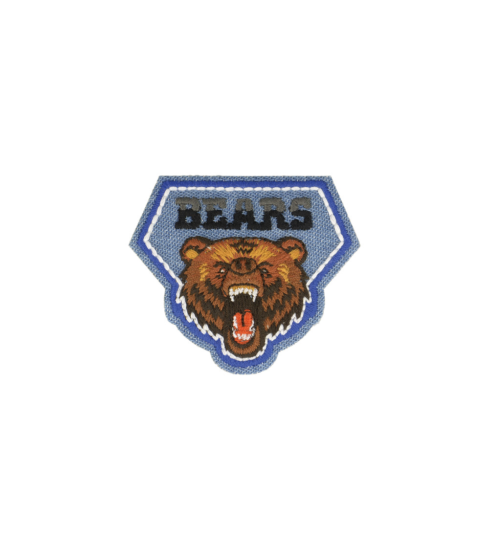Jean bear iron-on patch 5cm