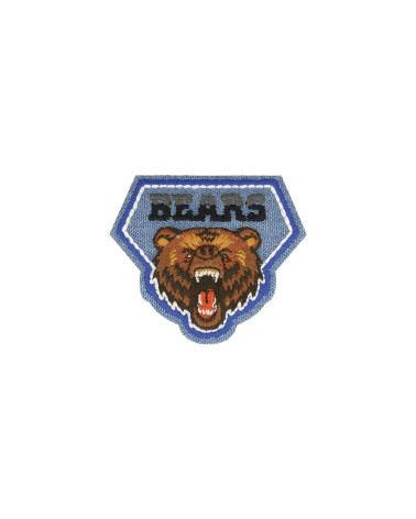 Jean bear iron-on patch 5cm