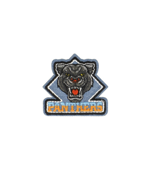 Jean panther iron-on patch 5cm