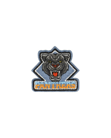 Jean Panther iron-on badge 5cm