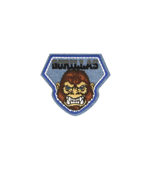 Jean gorilla iron-on patch 5cm