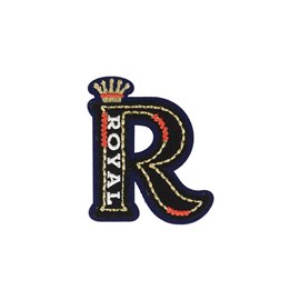 Ecusson thermocollant lettre royale R Royal 6cm