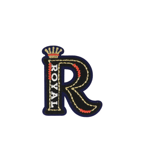Iron-on patch royal letter R Royal 6cm
