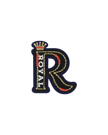 Aufnäher zum Aufbügeln, königlicher Buchstabe R Royal, 6 cm