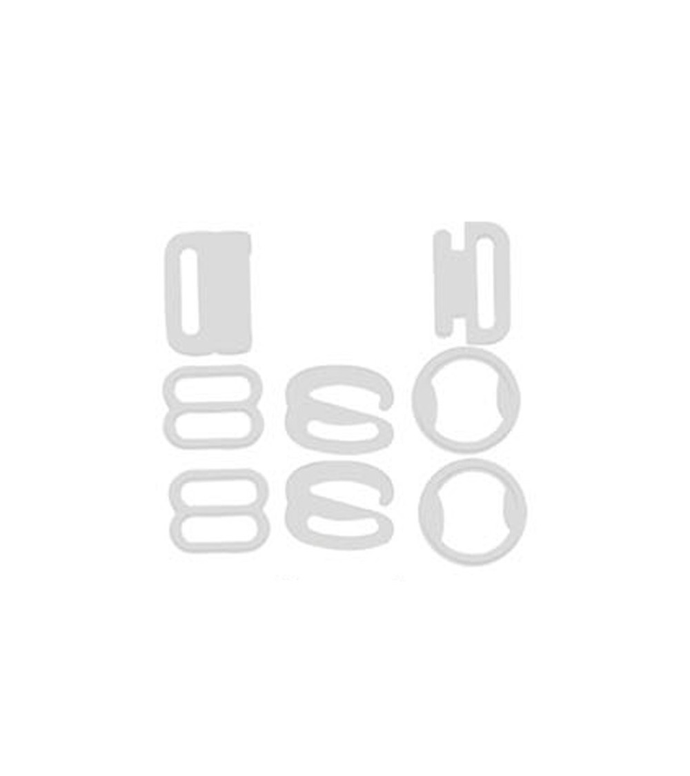 White bra clips set