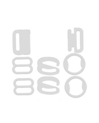 White bra clips set