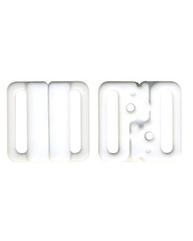 3 sets of bikini swimsuit clips 20mm white