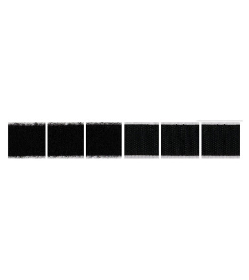 8 pastilles  accrochantes carrées noires