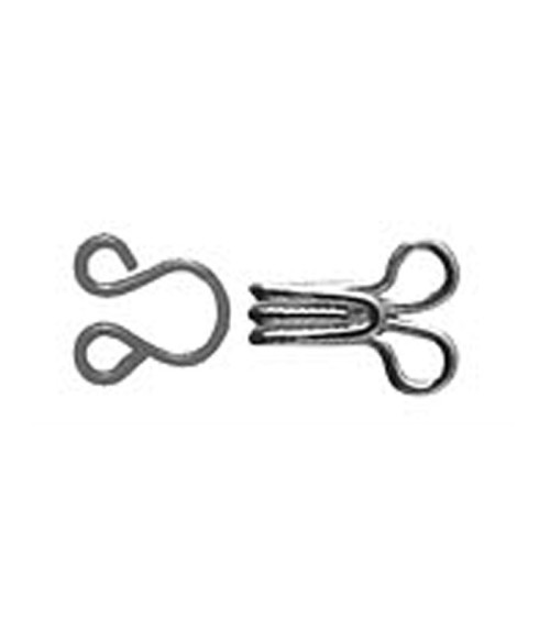 12 pares de clips de resorte T2 plateados
