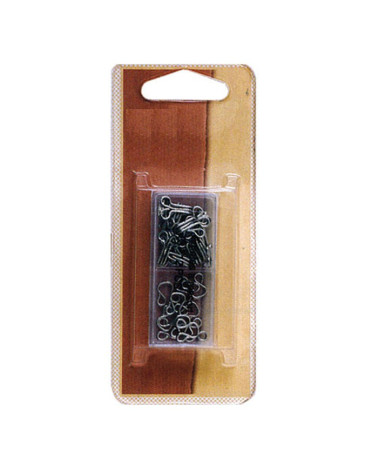 12 pairs of T3 spring clips silver color
