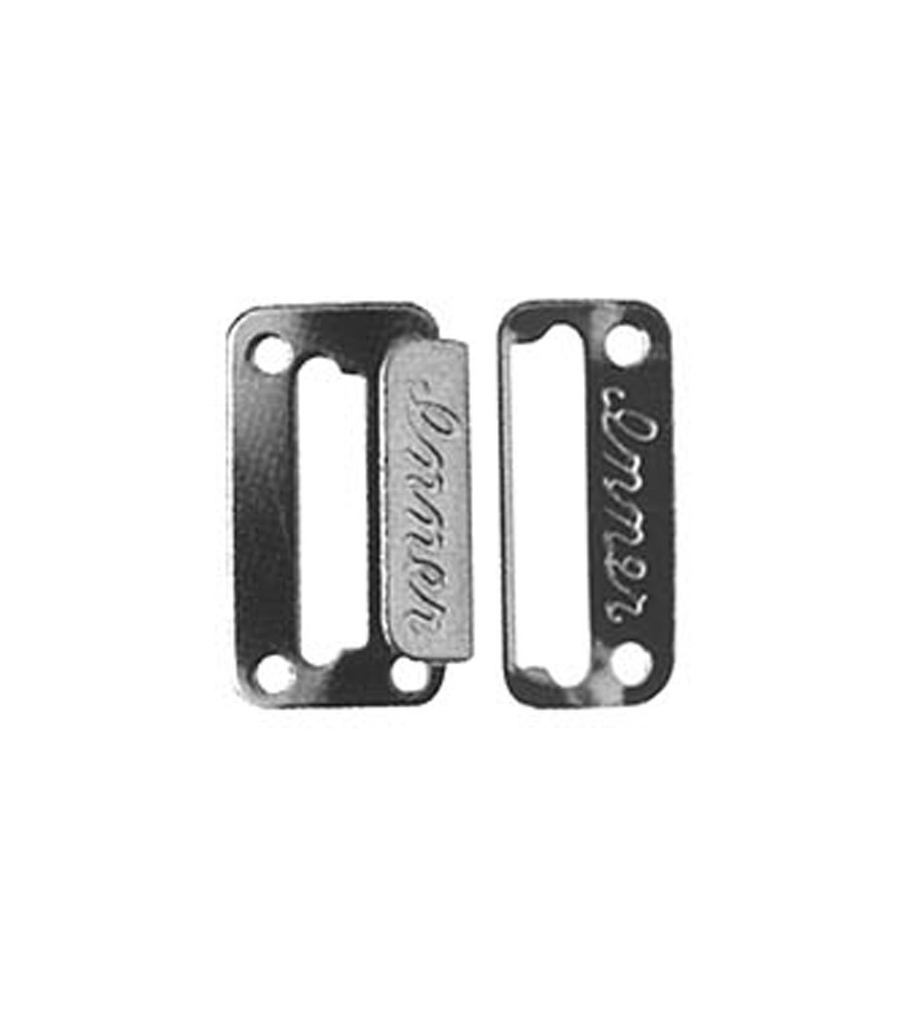 3 pairs of 25mm silver flat staples