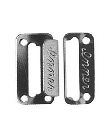 3 pairs of 25mm silver flat staples