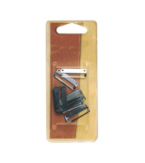 3 pairs of 25mm silver flat staples