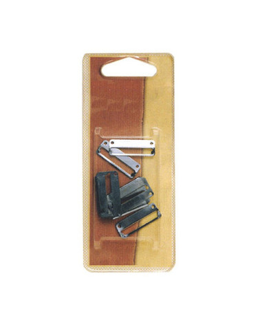 3 pairs of 25mm silver flat staples