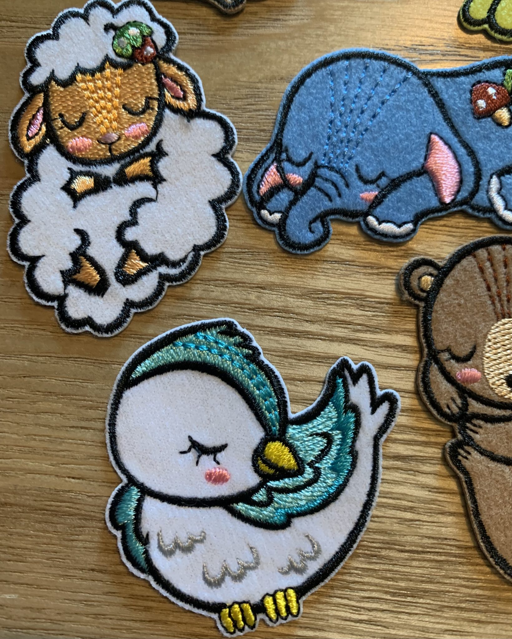 Lot De 3 écussons Thermocollants Animaux Fleuris Renard 6,5cm X 4cm