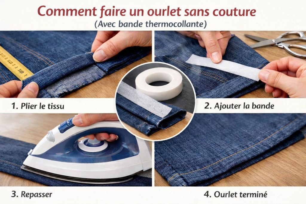 Guide ourlet thermocollant